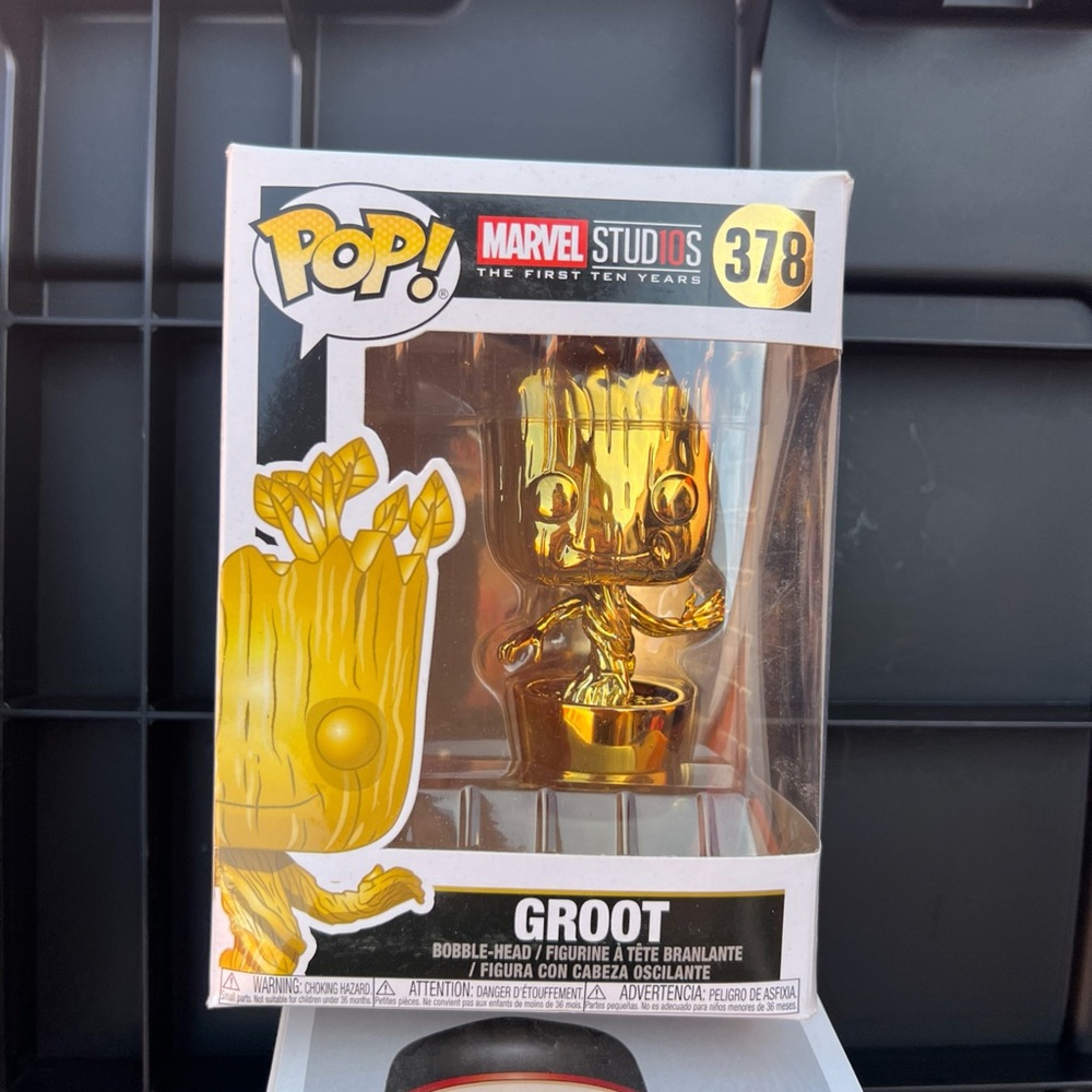 Funko Collectible Box with Gray and Black Design